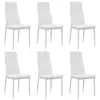 Image de Lot de 6 chaise H. 96 cm non pliable interieur en bois blanc