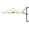 Image de Parasol Mural avec Mât Métallique 300 cm Sable Balcon Jardin Terrasse 44863