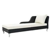 Image de Chaise longue H. 78 cm L. 210 cm noir en resine tressee non empilable non pliable