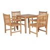 Image de Ensemble à manger d extérieur 5pcs Bois solide de teck