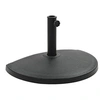 Image de Socle demi-rond de parasol Polyrésine 15 kg Noir
