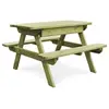 Image de Table a manger fixe sans tiroir 2 personnes en bois 90 x 90 cm