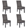 Image de Chaises à dîner 4 pcs Marron Rotin Kubu et bois de manguier