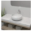 Image de Lavabo de Salle de Bain avec Mitigeur Céramique Rond Blanc Vasque 275495
