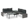 Image de Salon de jardin resine tressee 4 personnes 3 pieces 63 x 85 x 65.5 gris