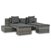 Image de Ensembles de chaises. canapes et tables de jardin polyethylene 4 pieces 4 personnes 240.0 x 74 x 65 cm gris