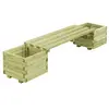Image de Banc de jardin à jardinières Bois de pin imprégné
