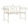 Image de Banc de jardin 132 cm Métal Antique Blanc