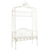 Image de Banc de jardin 122 cm Fer Blanc antique