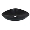 Image de Lavabo céramique noir - - Triangulaire - 39 cm - Intérieur - A poser