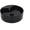Image de Lavabo avec trop plein 36x13 cm Céramique Noir