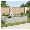 Image de Jardinière - - 400x80x81 cm - Acier galvanisé - Argenté - Rectangulaire