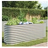 Image de Lit surélevé de jardin 240x80x81 cm Acier galvanisé Argenté