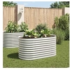 Image de Jardinière - - 160x80x81 cm - Acier galvanisé - Argenté - Rectangulaire