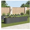 Image de Jardinière - - 400x80x81 cm - Acier galvanisé - Gris - Rectangulaire