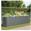 Image de Lit surélevé de jardin 320x80x81 cm Acier galvanisé Gris