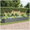 Image de Lit surélevé de jardin 400x80x44 cm Acier galvanisé Gris