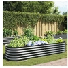 Image de Lit surélevé de jardin 240x80x44 cm Acier galvanisé Gris
