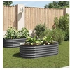 Image de Plantenbak verhoogd 160x80x44 cm gegalvaniseerd staal grijs45529