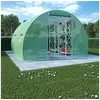 Image de Serre 300x300x200 cm Vert Acier Galvanisé Serre de Jardin Abris Légumes 45534