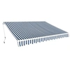 Image de Auvent pliable manuel 350 cm Bleu/blanc
