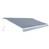 Image de Luifel handmatig uittrekbaar 500 cm blauw/wit275566