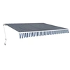 Image de Luifel handmatig uittrekbaar 400 cm blauw/wit275570