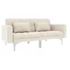Image de Canape convertible 3 places en tissu beige 79.5 x 175.5 x 79.5 cm