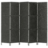 Image de Kamerscherm met 5 panelen 193x160 cm waterhyacint zwart247352