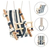 Image de Balançoire pour bébé avec ceinture de sécurité Coton Bois Bleu