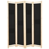 Image de Kamerscherm met 4 panelen 160x170x4 cm stof zwart248184
