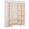 Image de Garde robe Blanc 135 x 40 x 170 cm Tissu