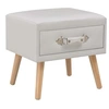 Image de Table de chevet Blanc 40x35x40 cm Similicuir