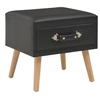 Image de Table de chevet Noir 40x35x40 cm Similicuir