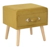 Image de Table de chevet Moutarde 40x35x40 cm Velours