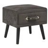 Image de Table de chevet Gris 40x35x40 cm Velours