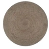 Image de Tapis fait à la main Jute Rond 150 cm Gris