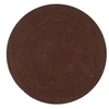 Image de Tapis Fait à la Main Jute Rond Moquette Carpette Plancher Coussin de Sol Salon Chambre à Coucher Intérieur Salle de Séjour Maison 90 cm Marron 133671