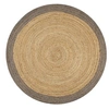 Image de Vloerkleed handgemaakt met grijze rand 120 cm jute133675