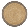 Image de Vloerkleed handgemaakt met grijze rand 150 cm jute133676