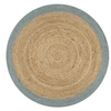 Image de Vloerkleed handgemaakt met olijfgroene rand 150 cm jute133682
