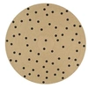 Image de Vloerkleed handgemaakt met print polkadot 120 cm jute133687