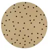 Image de Vloerkleed handgemaakt met print polkadot 150 cm jute133688