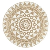 Image de Vloerkleed handgemaakt met witte print 120 cm jute133696