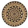 Image de Vloerkleed handgemaakt met zwarte print 90 cm jute133698