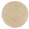 Image de Vloerkleed handgemaakt met spiraal ontwerp 120 cm jute wit133717
