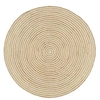Image de Tapis fait à la main Jute avec design de spirale Blanc 150 cm