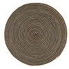 Image de Vloerkleed handgemaakt met spiraal ontwerp 90 cm jute zwart133719