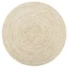 Image de Tapis fait à la main Jute Blanc et naturel 90 cm