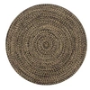 Image de Tapis Fait à la Main Jute Moquette Carpette Plancher Coussin de Sol Salon Chambre à Coucher Intérieur Salle de Séjour Maison Noir et Naturel 90 cm
